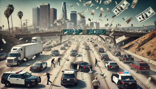 Money Scattered Across a Los Angeles Freeway – Was It Real or Prop Money?