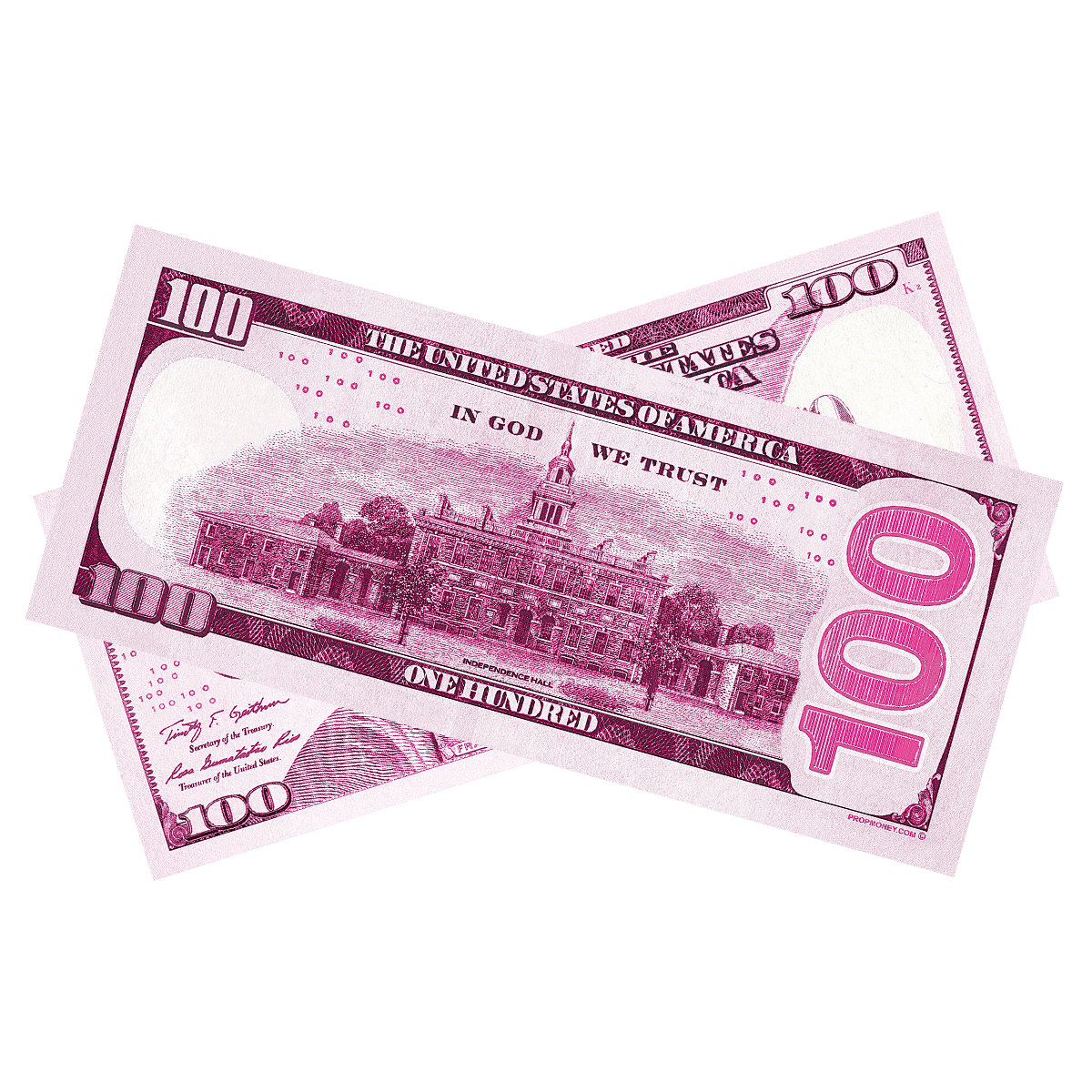 $100 New Series Pink Money Bills - PropMoney.com