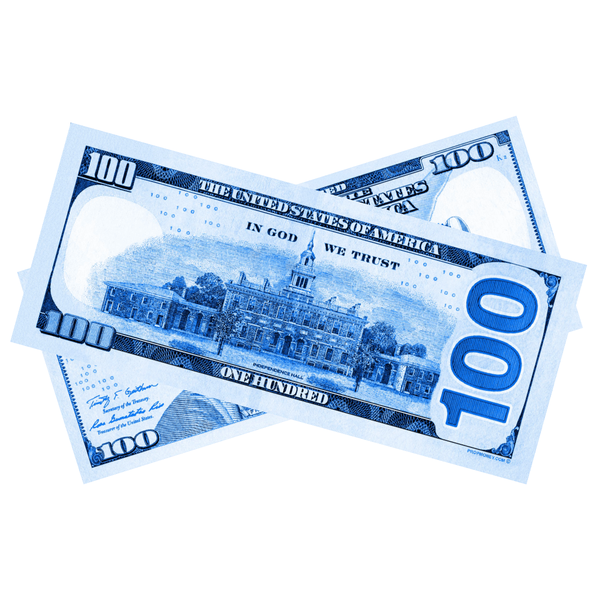 $100 New Series Blue Bills - PropMoney.com
