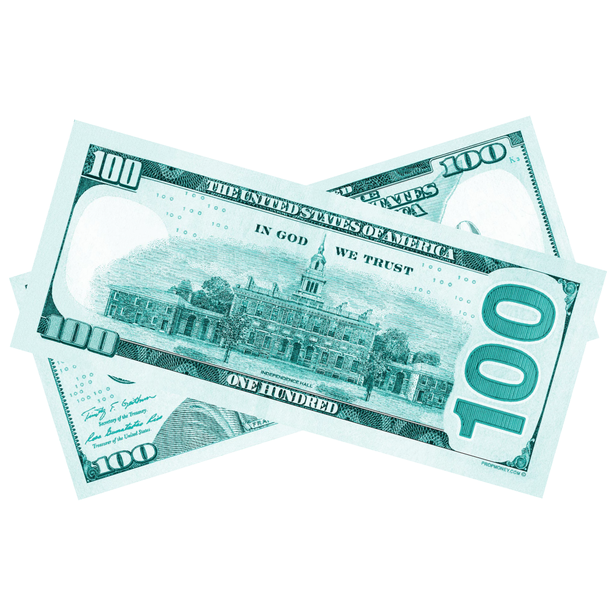 light blue Turquoise money bills