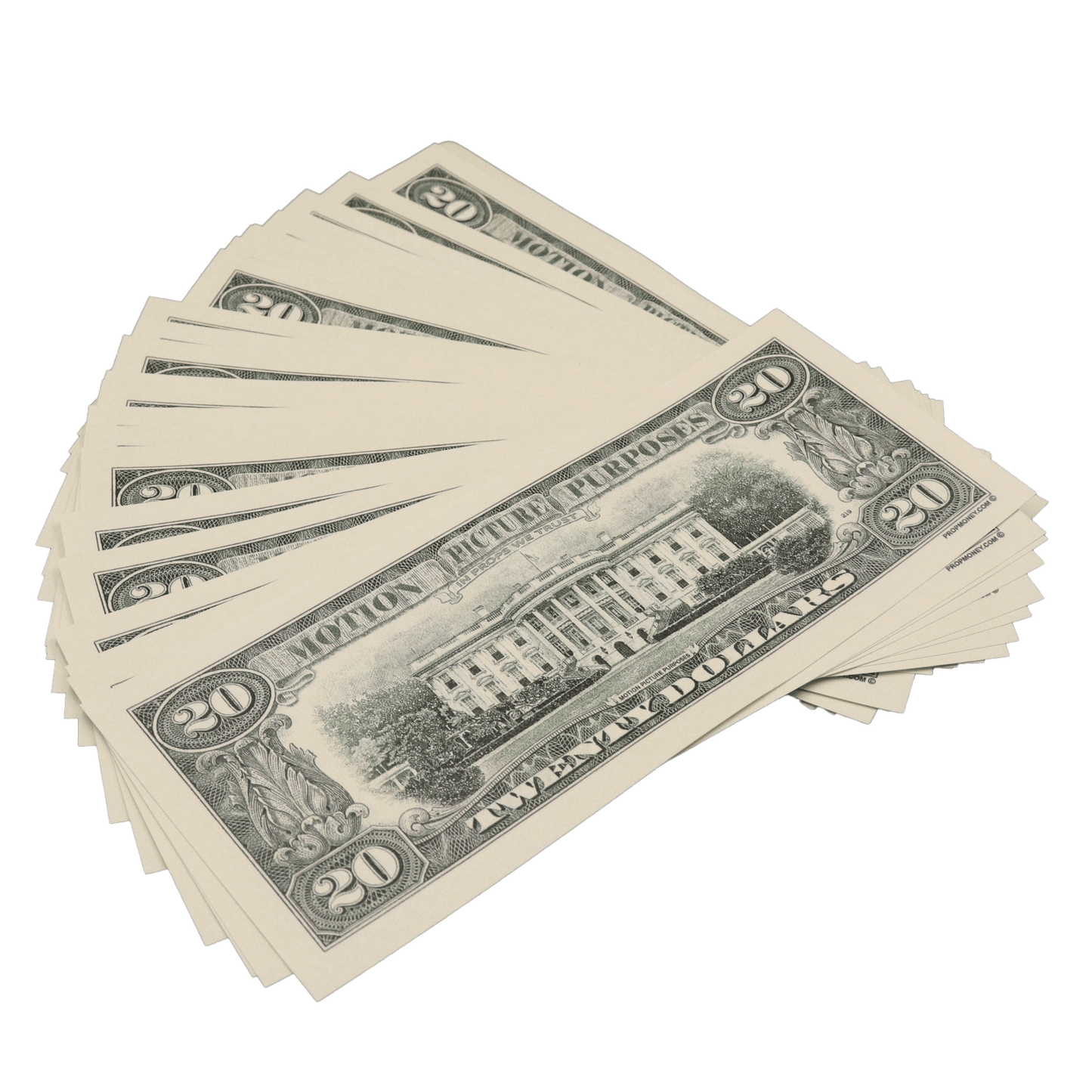 25x $20 Bills - $500 - 1990s Series Full Print Prop Money - PropMoney.com