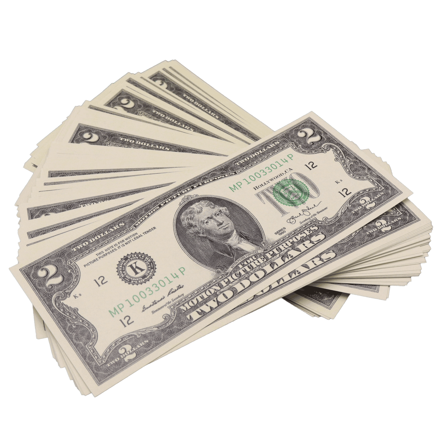 All Denomination Full Print 1990 Series Mixed Bills Stack - PropMoney.com