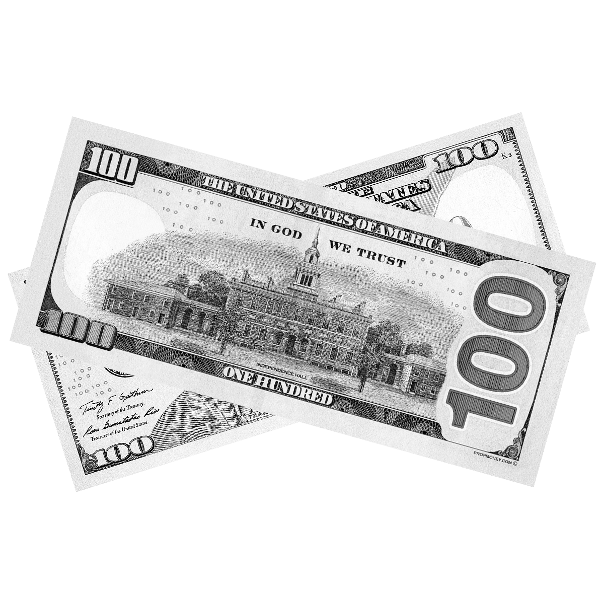 Monochrome Gray Grey Prop Money Bills