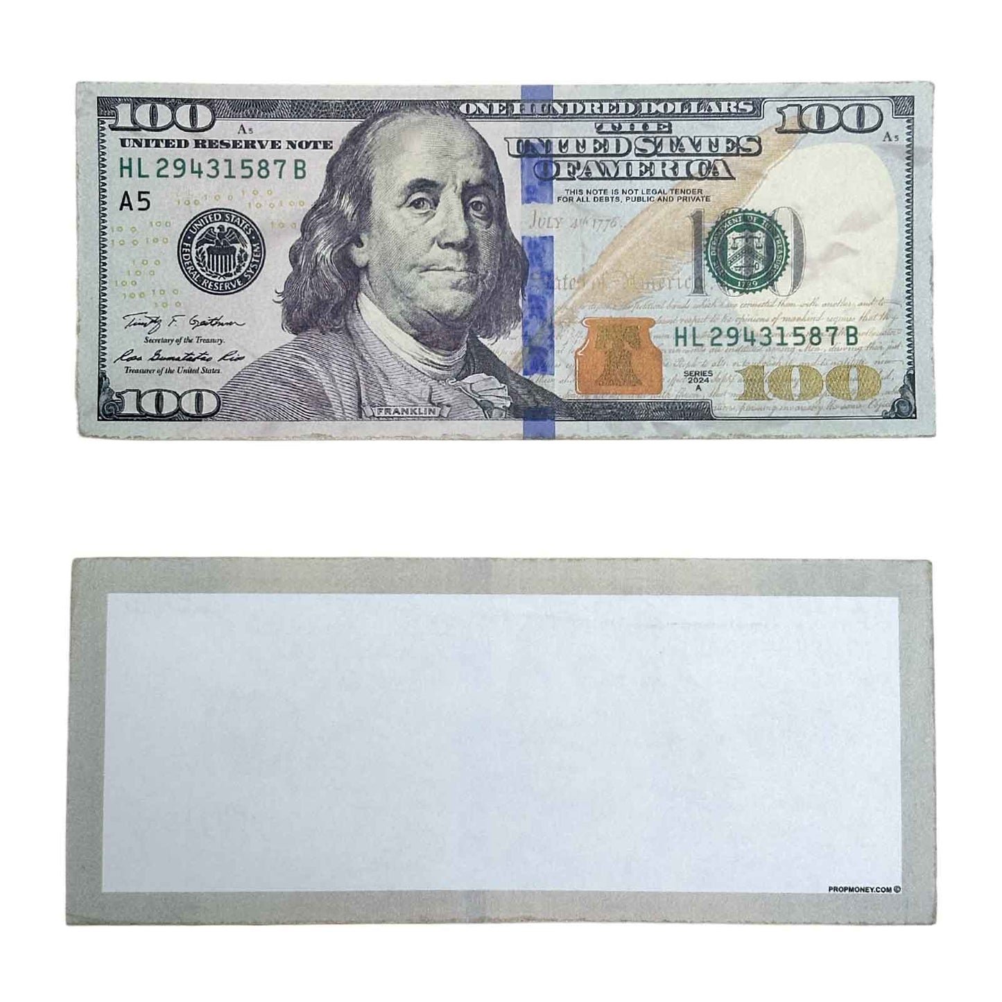$100 Close-Up ✔️RealAged™ New Series Bills – Realistic Hero Prop Money