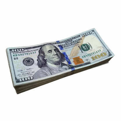 $100 Close-Up ✔️RealAged™ New Series Bills – Realistic Hero Prop Money