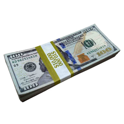 $100 Close-Up ✔️RealAged™ New Series Bills – Realistic Hero Prop Money
