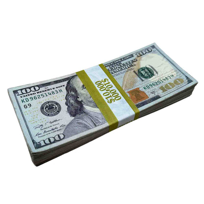 $100 Close-Up ✔️RealAged™ New Series Bills – Realistic Hero Prop Money