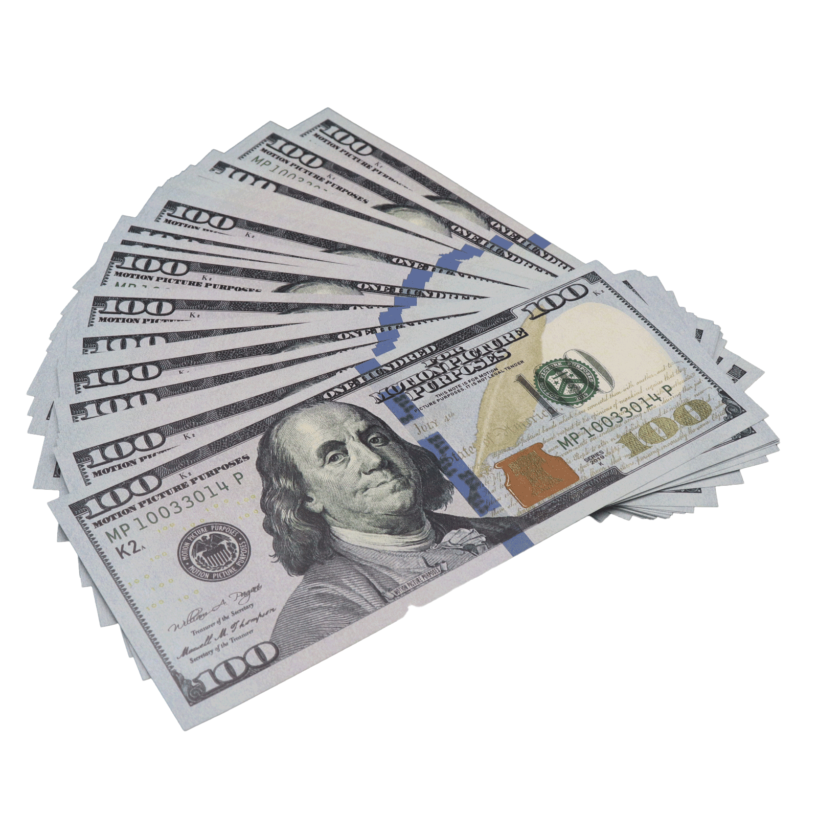 All Denomination Full Print New Series Mixed Bills Stack - PropMoney.com