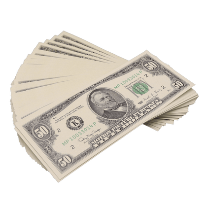 All Denomination Full Print 1990 Series Mixed Bills Stack - PropMoney.com