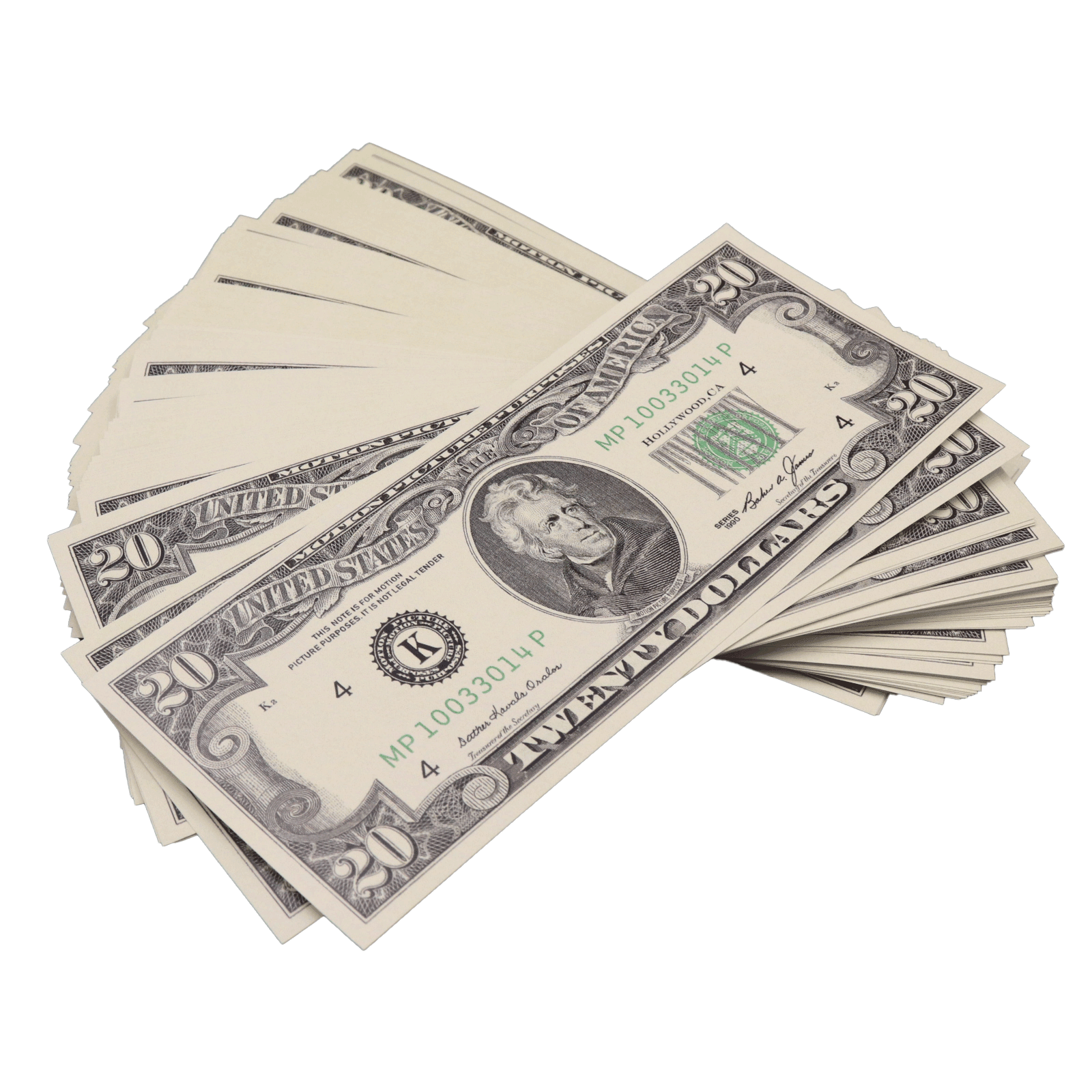 All Denomination Full Print 1990 Series Mixed Bills Stack - PropMoney.com
