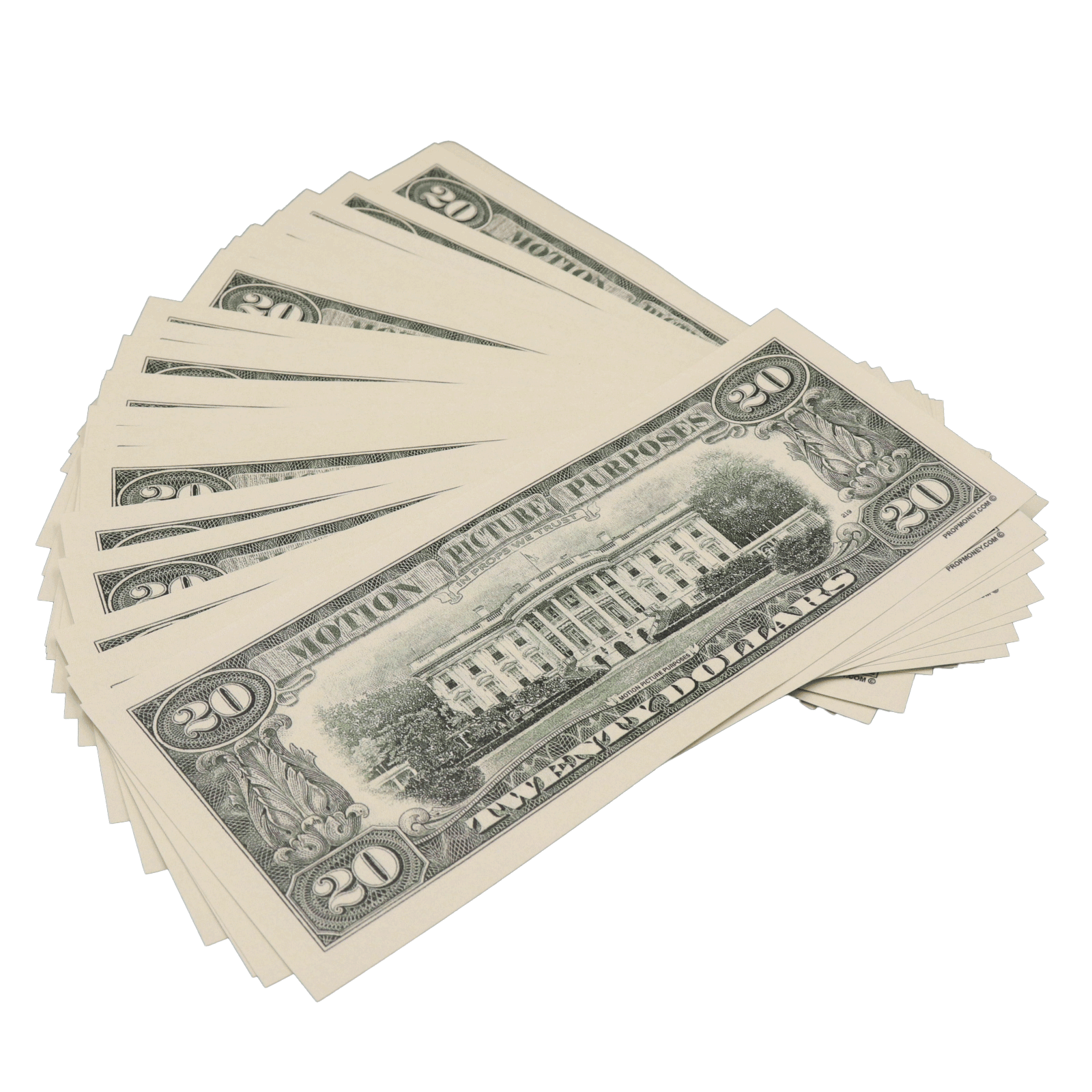 25x $20 Bills - $500 - 1990s Series Full Print Prop Money - PropMoney.com