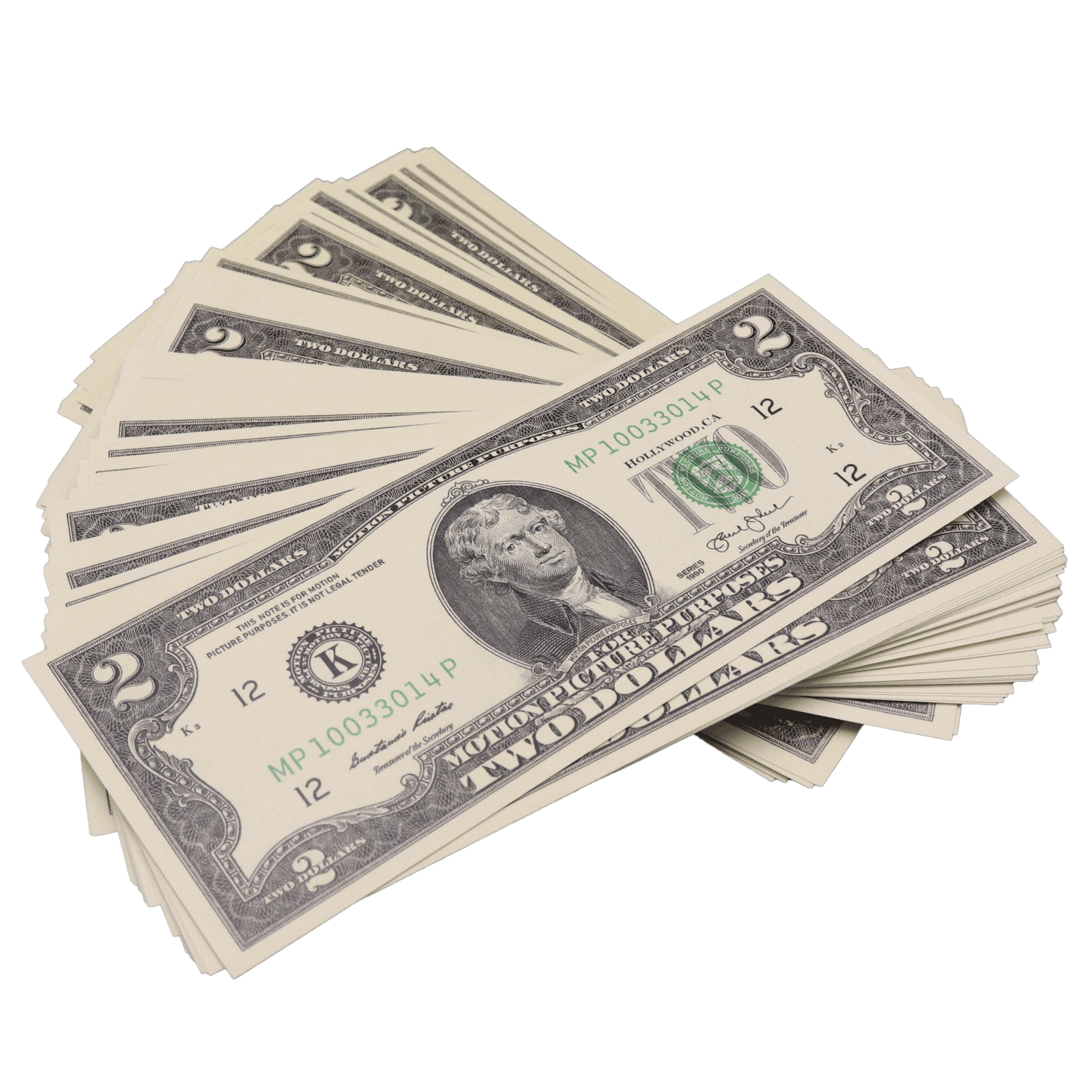 All Denomination Full Print 1990 Series Mixed Bills Stack - PropMoney.com