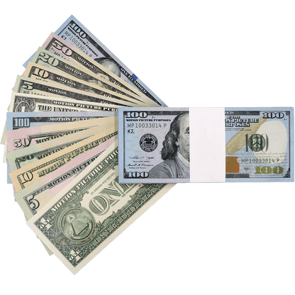 All Denomination Full Print New Series Mixed Bills Stack - PropMoney.com